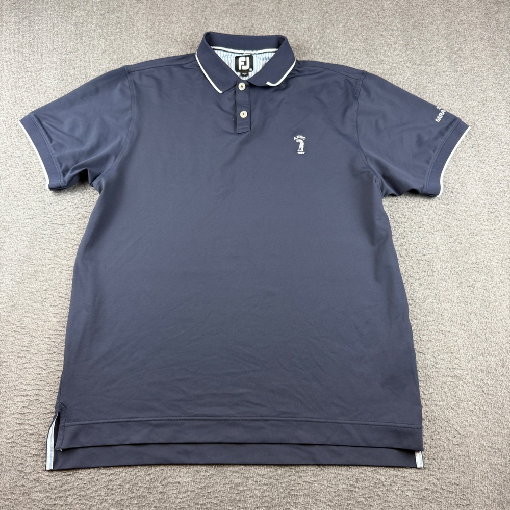 FootJoy Polo Shirt Men's Medium Navy ANGC 1987 2021 Sarazen Cup Golf Top